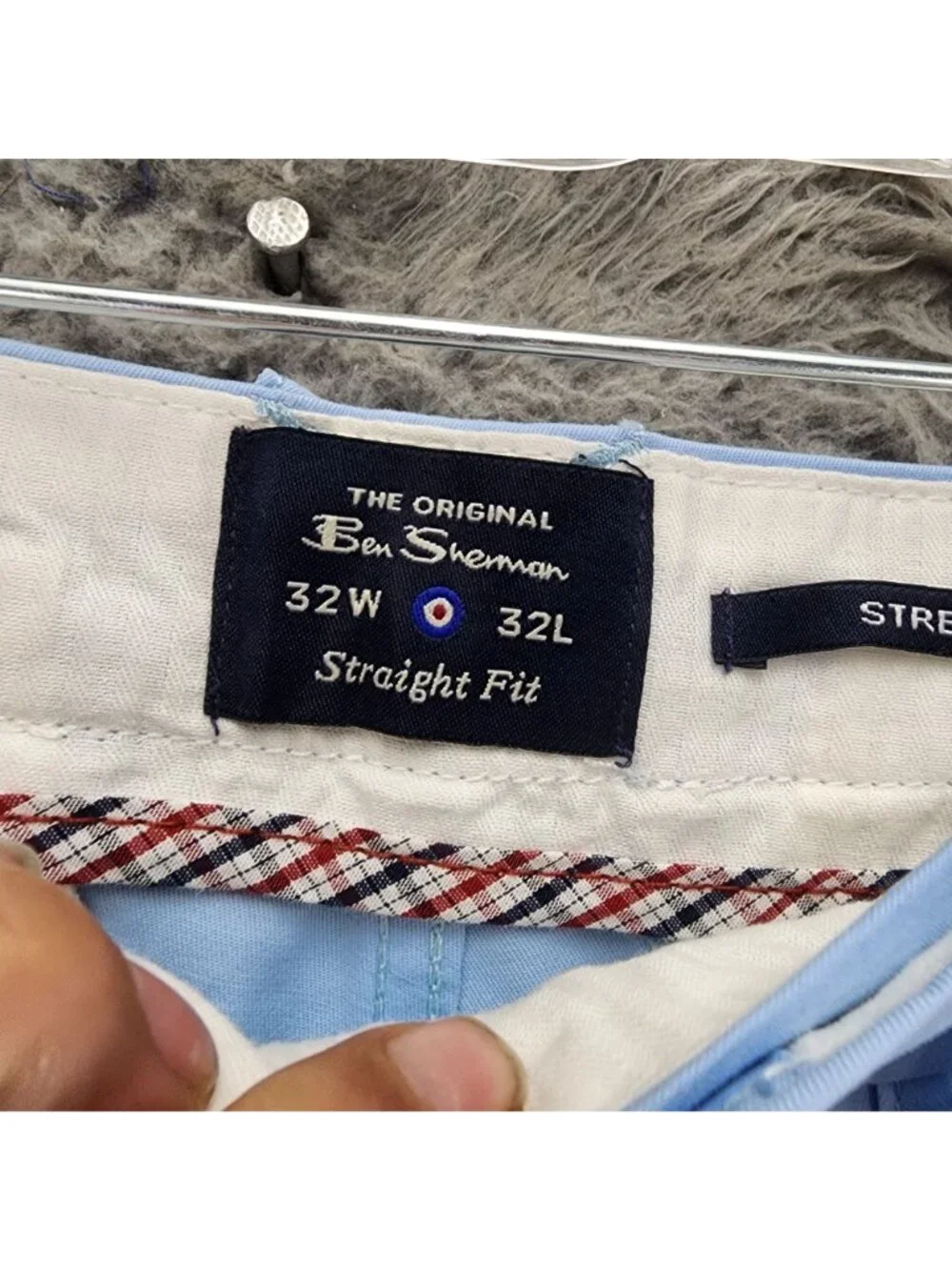 Ben Sherman Pants Mens 32x32 Blue Stretch Mid Rise Straight Fit *NWT*